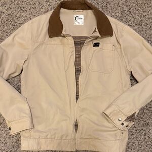 ZYIA Men's Tan Jacket with Brown Collar